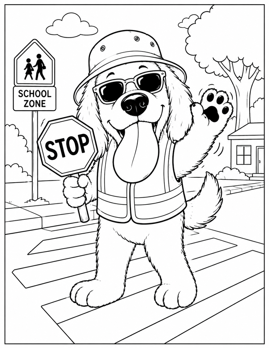 Toby colouring page 7